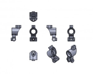 Zeppin Racing Aluminum 7075 0Deg Rear Hubs for XRAY T3